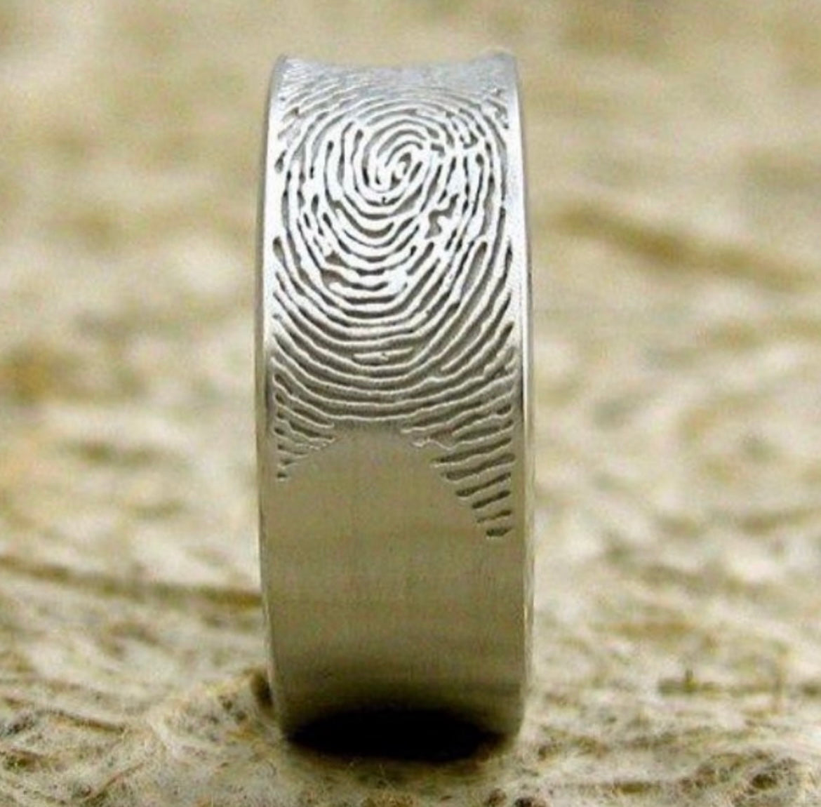 Unisex Fingerprint Ring