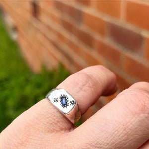 Gemstone signet ring (Ready to ship)